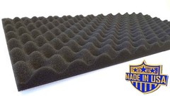 2 PACK Eggcrate Soundproofing Acoustic Wedge Foam Tiles Wall Panels 24X12X1 1/2″