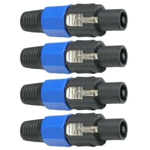 4x SpeakON Male 4 Pole Connector Head Line Plug Audio Speaker Cable Amp Adapter