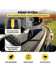 VEVOR 1-Channel Rubber Cable Protector Ramps 22046 lbs. Loading Cable (4-Pieces)