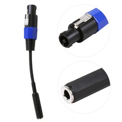 Speakon Male to 1/4 Female Cable 6 inch 12 inch Pro SpeakON to 6.35mm Audio Wire
