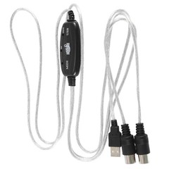 USB MIDI Cable Adapter, USB Type A Male to MIDI Din 5 Pin In-Out Cable1346