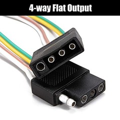4 Pin Trailer Light Plug Connector Wire Harness Extension 18AVG Male-Female 1ft
