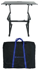 Rockville Z55 Z-Stand Adjustable 2-Tier Keyboard Stand w/Shelf + Travel Bag