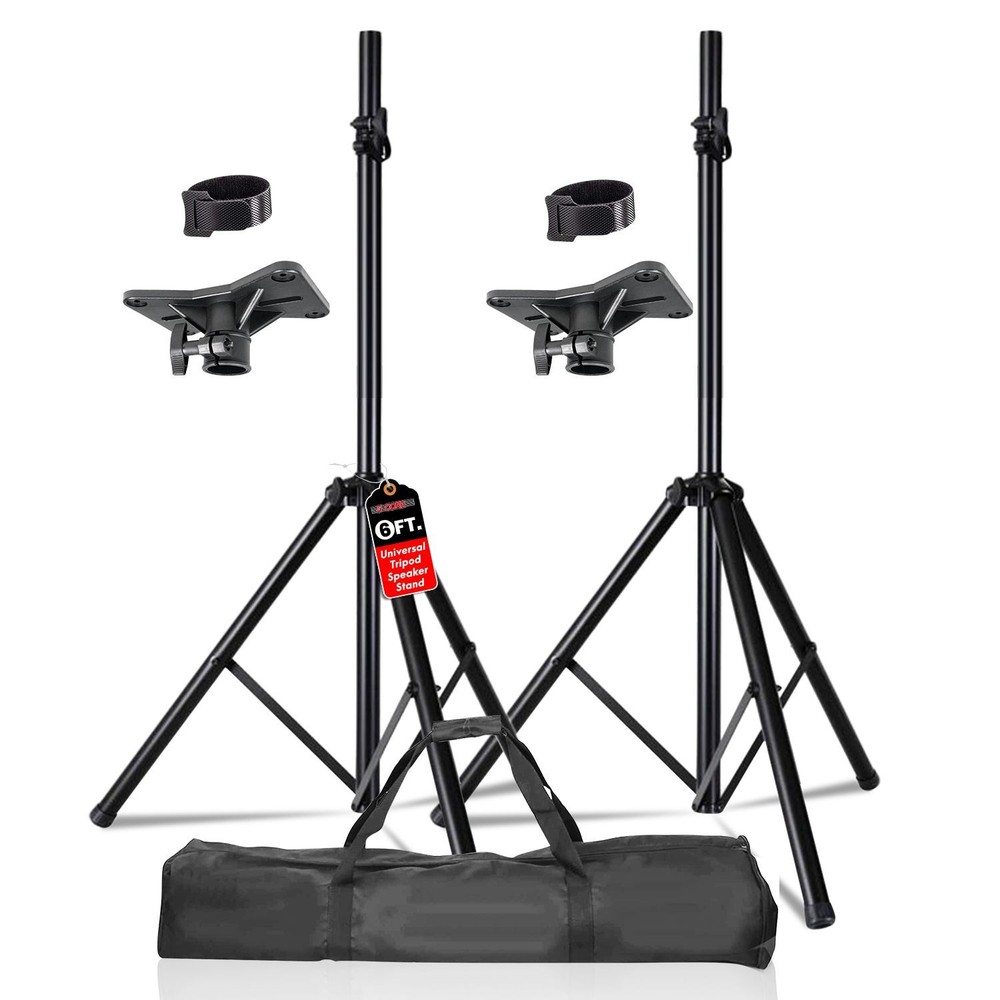 Heavy Duty Adjustable Speaker Stand Tripod Pair up to 72 inches for DJ & Studi