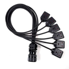 Socapex Spider – Male socapex to Female 15amp Sockets