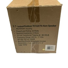 Pyle 9.7“ Indoor/Outdoor 20W PA Horn Speaker W/ 70V Transformer PHSP101T NEW