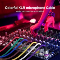 Versatile 2ft XLR Cable 10 Pack – Color-Coded 3 Pin Male to Female Connections