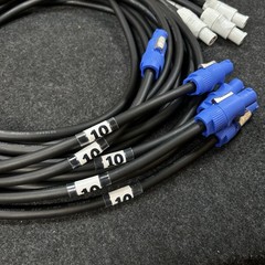 Lot Of 5 Powercon Grey To Blue 10 Ft Extension Adapter Cable 20A 250 Brand New