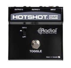 Radial DM1-HOTSHOT Momentary Footswitch-Ch Toggles Dynamic Mic PA to Intercom