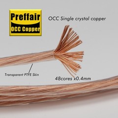 OCC Upgrade Audio Speaker Cable 0.2 0.5 0.75 1 1.5 2 Square Crystal Copper Wire