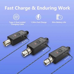1set Professional Microphone Transmitter&Receiver 24-bit/48kHz UHF XLR Adapter