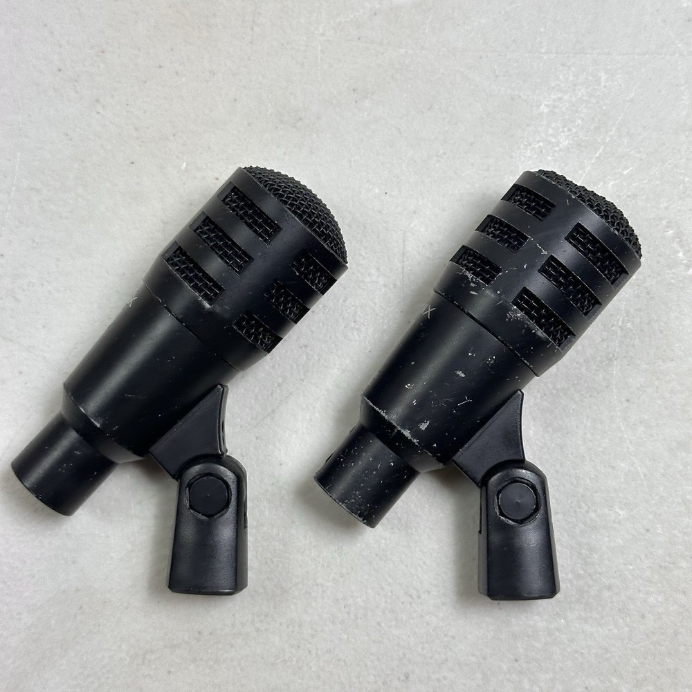 2 X AUDIX F10 PERCUSSION DRUM MICROPHONE SET of 2 MICROPHONES MICS TESTED