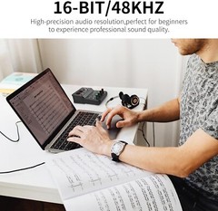 Compact USB Audio Interface for PC – 2-Channel XLR & 3.5mm Microphone Input