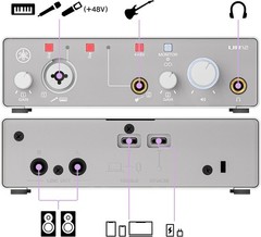 Yamaha UR12MK3 White Compact High-Quality 24-bit/192kHz Audio Interface NEW