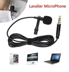 Omnidirectional Lapel Lavalier Microphone Clip-on Condenser Mini Iphone Android