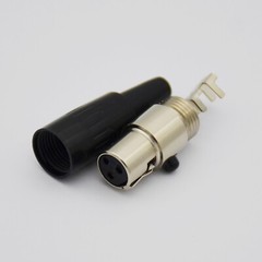 50,Audio Connector End Mini XLR Female Panel Mount for Microphone Cable