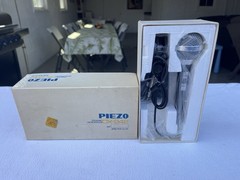 New Vintage Piezo DX-242 Dynamic Microphone Wired JAPAN w/ Stand