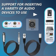XLR Microphone Wired Dynamic Metal Vocal Microphone with Stand