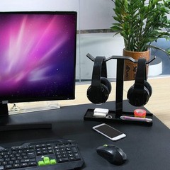 10.2in Height Universal Headphones Stand Headset Double Side Hanging Holder