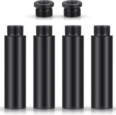 Black Aluminum Mic Stand Extension Set with Adapters for Flexible Recording