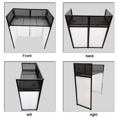 Portable Foldable DJ Booth (Steel Alloy Frame, Lycra Cover)