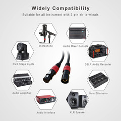 100Ft XLR Cable 4-Pack – Gold-Plated 3-Pin Mic & Speaker Cable