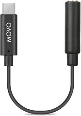 Movo Photo UCMA-2 Female 3.5mm TRRS to USB-C Male Microphone Adapter Cable, 5.5″