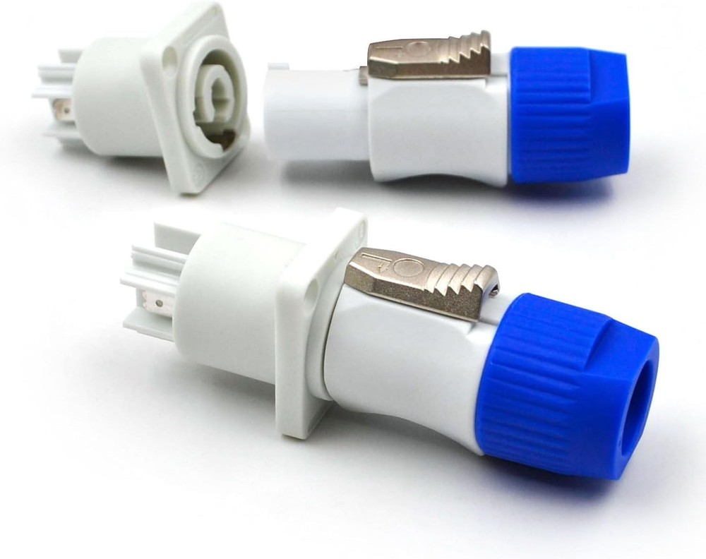2 SET 3PIN Powercon Connector Plug for Stage Light LED Screen NAC3FCA NAC3MA-1