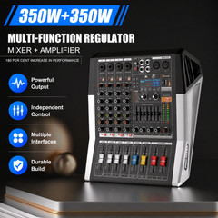 4-channel power amplifier mixer, 99DSP effects, Bluetooth, USB interface