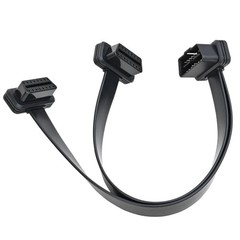 Ultra Low Profile Left or Right Angle OBD2/OBDII Y Splitter Flat Ribbon Cable