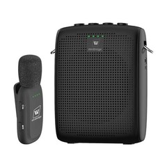 WinBridge Wireless Voice Amplifier for Teachers – Lapel Mic WB005New, Black