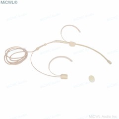 MiCWL Double ear Wearing Headset Microphone for Shure Sennheiser AKG MiPro ACT
