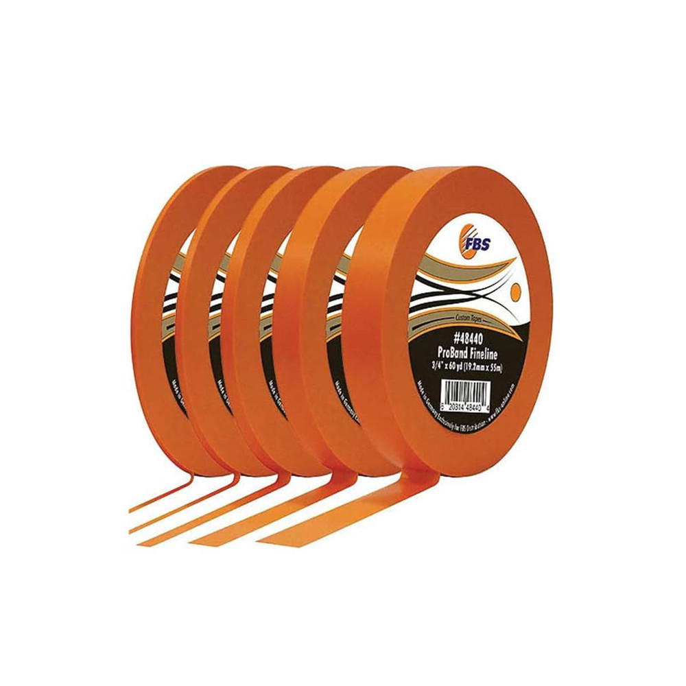 Fbs Distribution FBS-48405 Proband Orange Fine Line Tape, 1/16In X 60 Yd