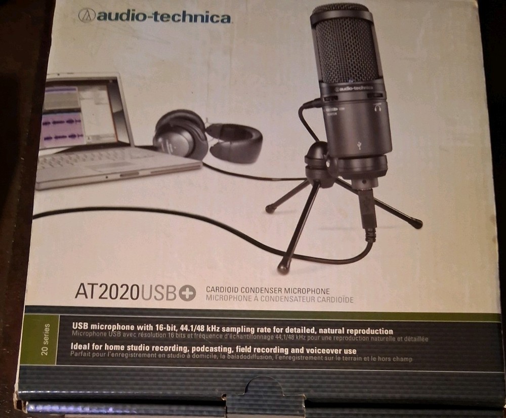 Audio-technica AT2020USB+ Microphone Never Used Open box