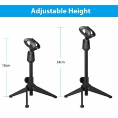 Universal Adjustable Desk Microphone Stand Portable Foldable Tripod MIC Stand ZZ