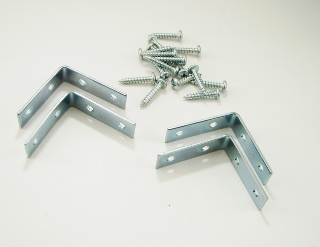 4 Pack 2″ x 2″ x 5/8″ Corner Braces W/Screws – Zinc Finish CB-20