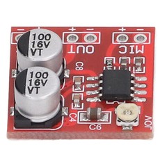 5Pcs Electret Microphone Amplifier Module Adjustable Gain with Power Supply New