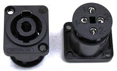 (2)Two Neutrik NL4MP-ST Female SpeakON 4 Pole Panel Mount w/ Screw Terminals