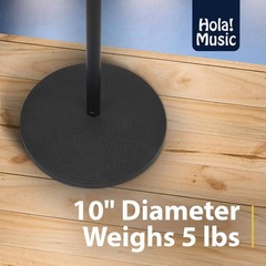 Mic Stand w/Adjustable Height for Home, Studio, Office or Stage Use – Weighte…