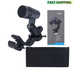 E604 Dynamic Microphone Cardioid Mic Instrument Pickup Mic w/ Clip Arm Mount