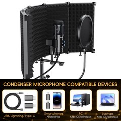 Dejasound Upgraded Studio Recording Microphone with Isolation Standard, Black
