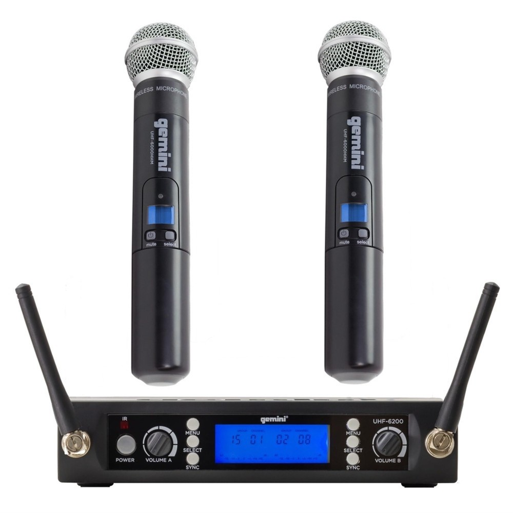 Gemini Sound Pro Dual Wireless Microphone System, Professional Handheld Long…