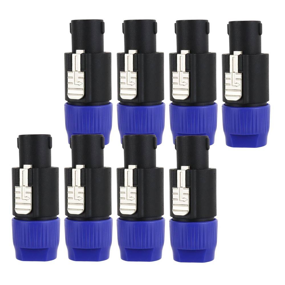 8pcs Pro PA DJ 4 Pole Speakon Connector Plug Compatible NL4FC NL4FX NL4FRX NL2FC