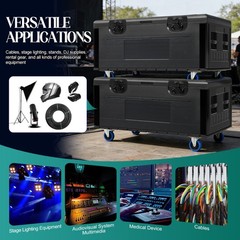Cable Trunk ATA Road Case Heavy Duty Utility Road Trunk Flight Case with Wheels