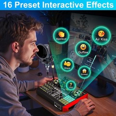 Podcast Microphone Bundle with Live Sound Board Audio Mixer, Podcast Equipment