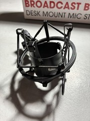 Gator Frameworks Broadcast Boom Desk Mount Mic Stand With AKG P120 Microphone