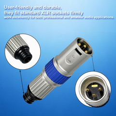 24Pack XLR 3pin Male Plug and Female Connector Fine Nickel plated with 24K Gold
