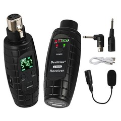 UHF Wireless Microphone System,Transmitter and Receiver XLR Adapter for Dynam…