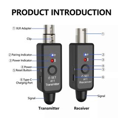 1set Audio Transmitter&Receiver High Sound Quality Wireless Microphone System