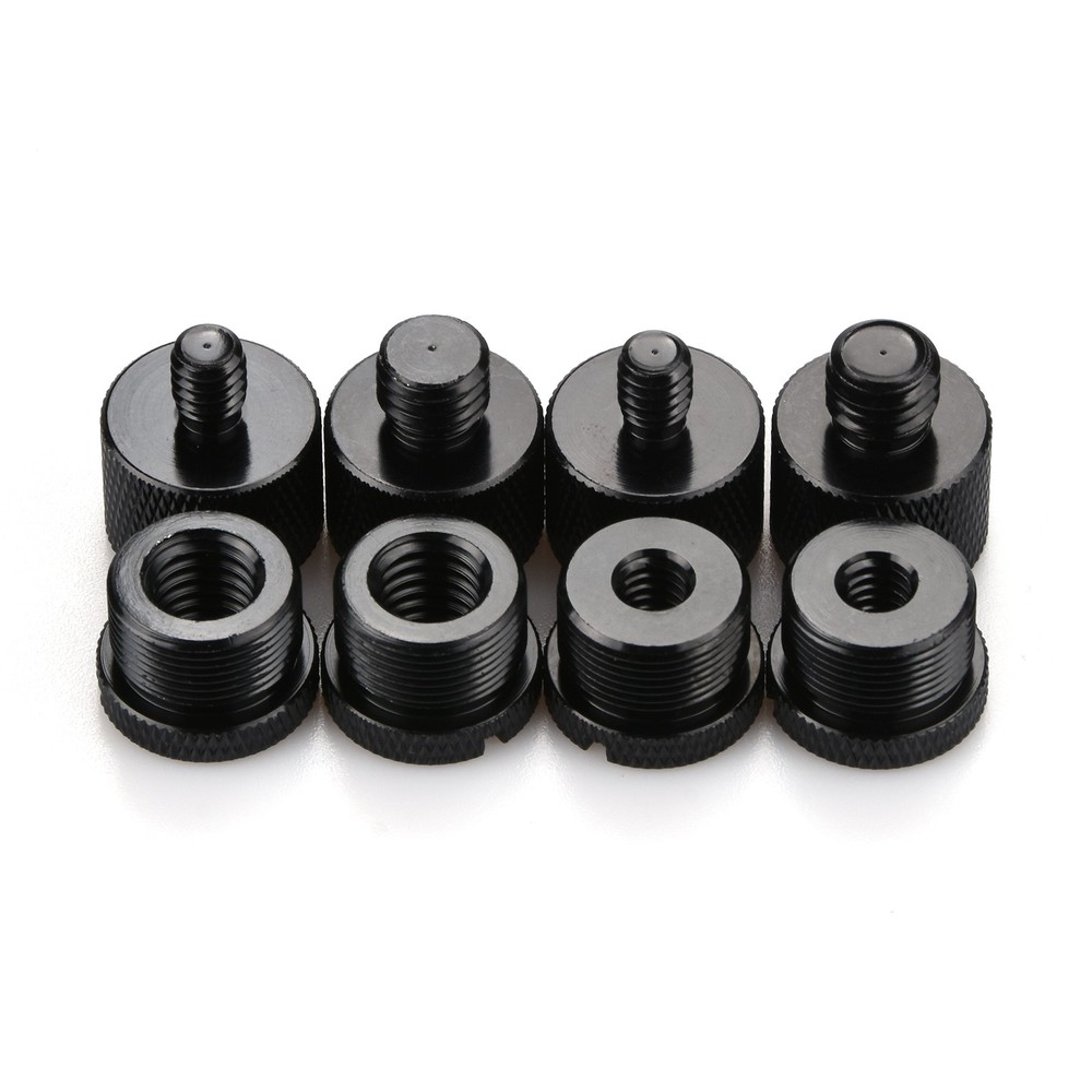 8* Mic Stand Thread Adapter Kit 5/8 Female To 3/8 Male 5/8 Female To 1/4 Male